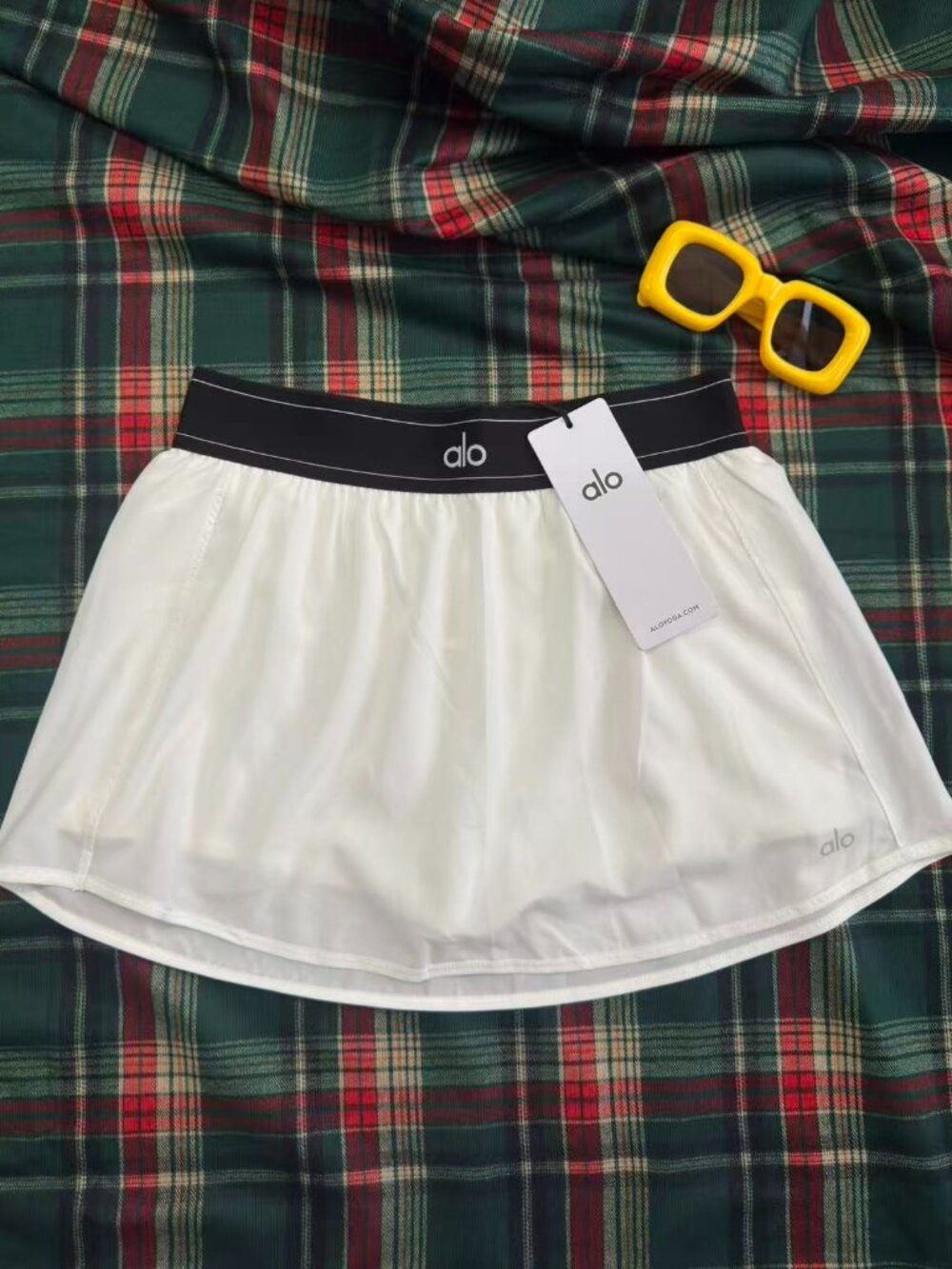 NWT ALO Yoga🏌️‍♀️Women’s Tennis Skirt White Athletic Skirt